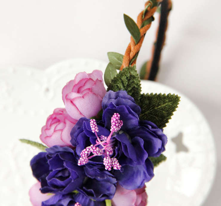 Girly Flower Wreath Wedding Party Hair Hoop J12837