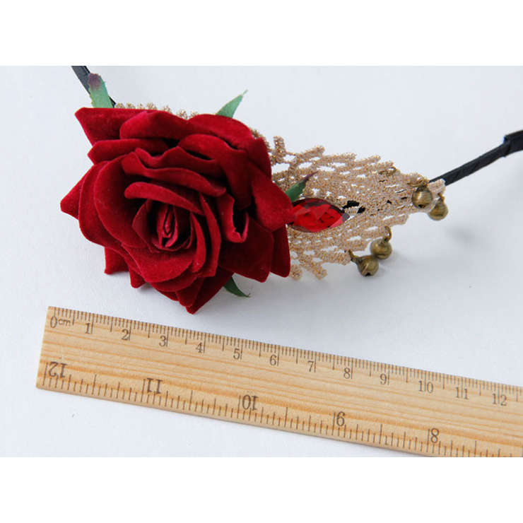 Elegent Tecido Rose Flower Hairband J12849