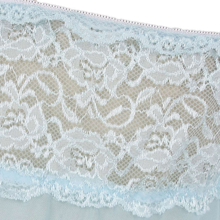 Sexy Light-Blue Ribbon Halter Lace Babydoll Lingerie Chemise N16546
