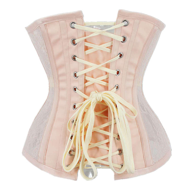 Sexy 14 Steel Boned See-through Mesh and Lace Bodyshaper Underbust Waist Cincher Corset N22277