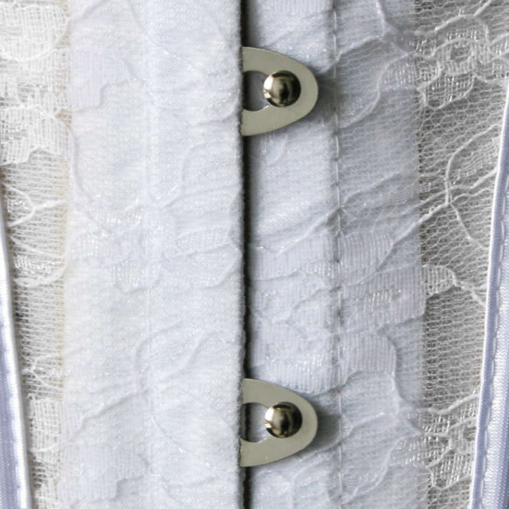 Strapless White Lace Corset N2300