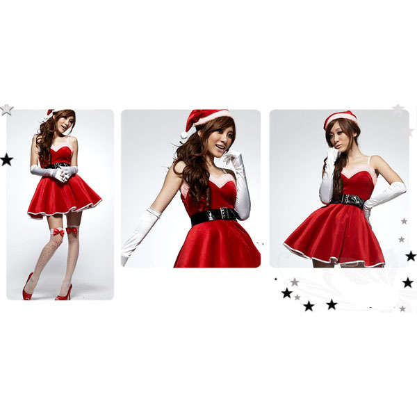 sexy lingerie Jolly Holiday Santa Costume N2818