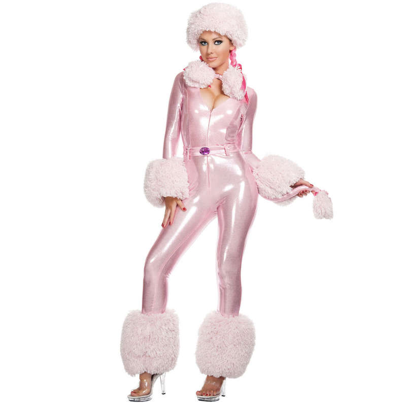Sexy Pink Poodle Costume N4690