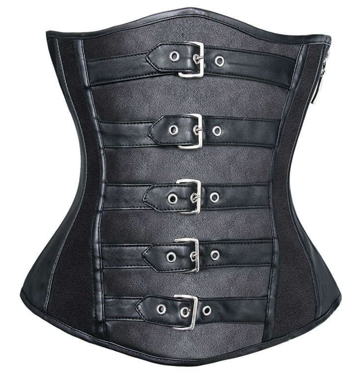 Leather Buckle Underbust Corset N5117
