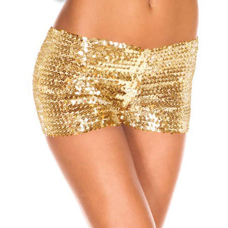 Gold Sequin Booty Shorts N5135