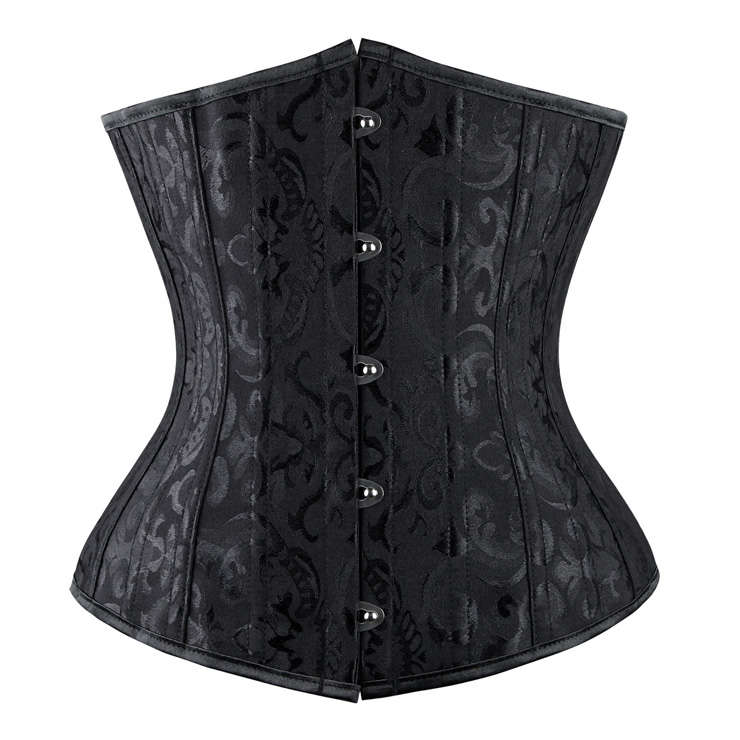 24 Spiral Steel Boned Brocade Corset N8268