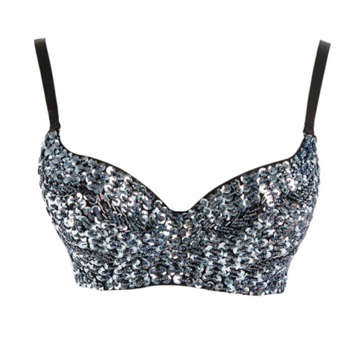 Exquisite Sequin and Beaded Bra Top