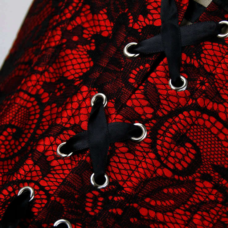 Lace Overlay Satin Underbust Corset N8393