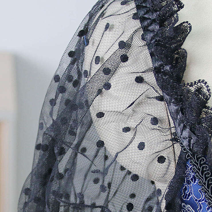 Organza Sleevees Brocade Corset N8400
