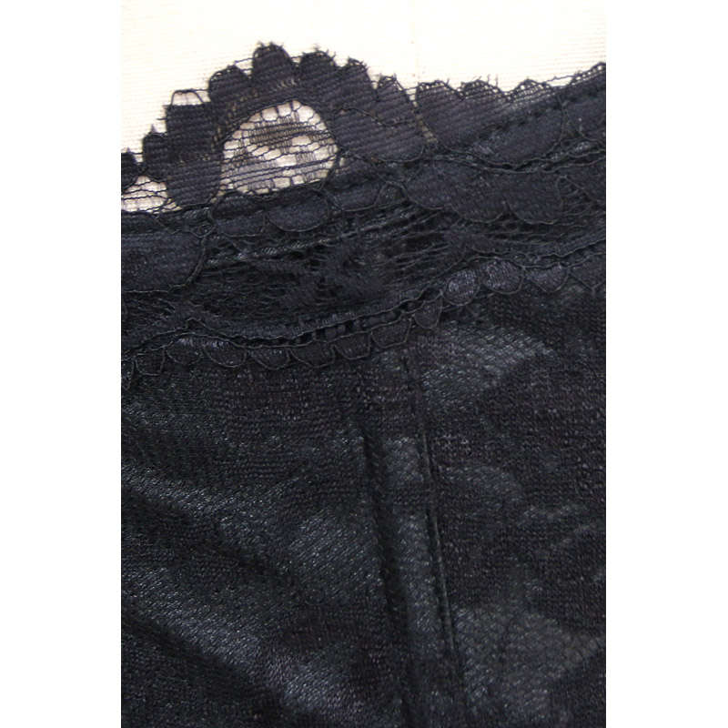 Black Lace Overlay Corset N8970