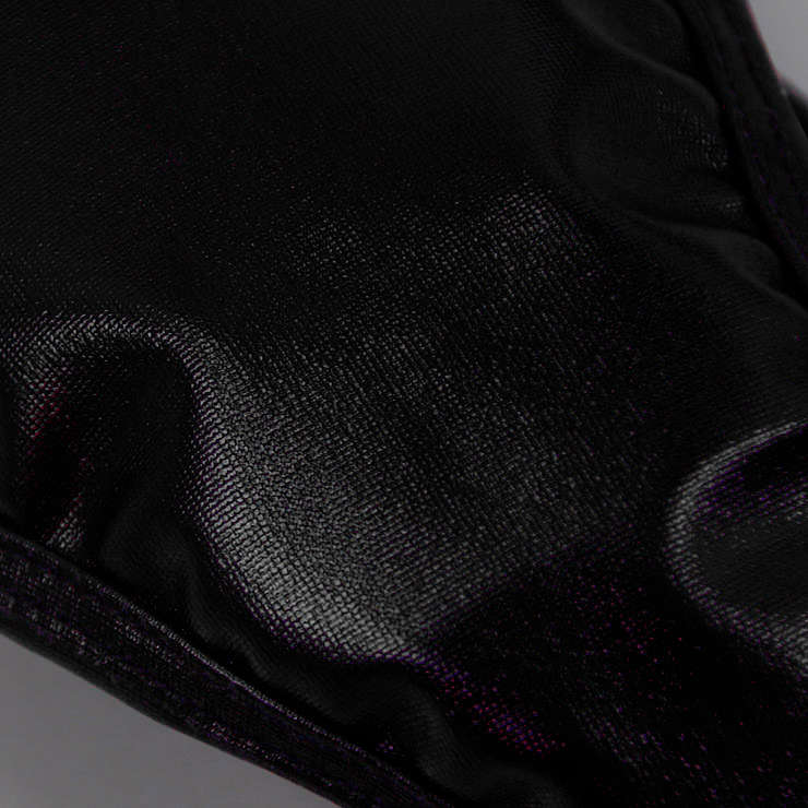Sexy Black Low Waist Faux Leather Thong Night Club T-back PT16584