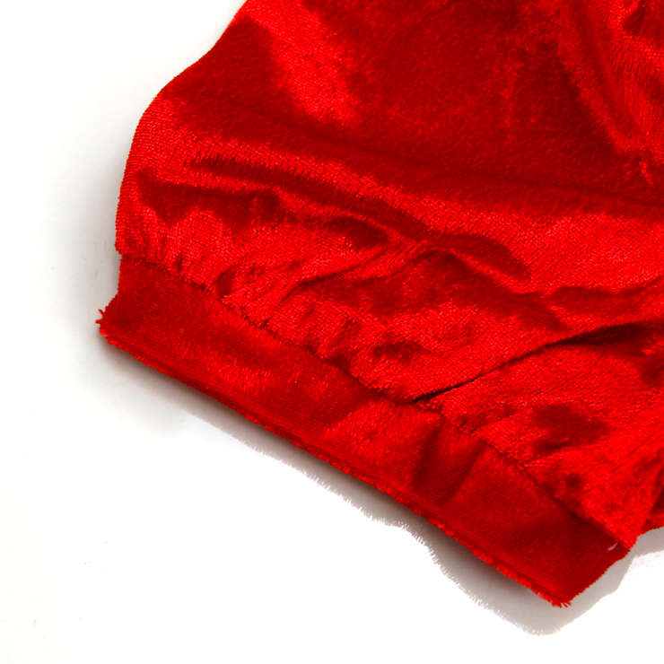 Sexy Santa Girls Red Swetheart Neckline Puff Sleeves Mini Multilayer Dress Christmas Costume XT18369