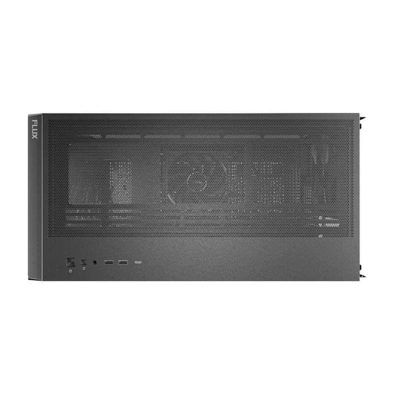 Antec FLUX ATX WOOD Mid Tower Gaming Chassis &#x2013; Black