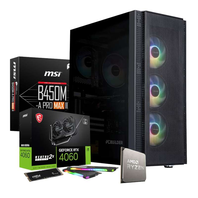 PCBuilder AMD Ryzen 5 5600X BARRICADE Windows 11 Gaming PC