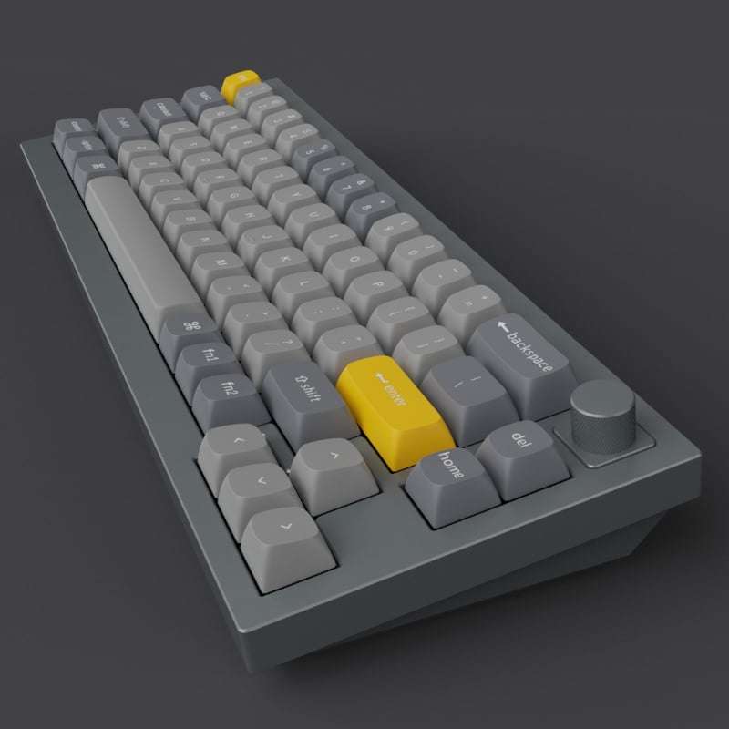 Keychron Q2 65% Red G Pro Switches Aluminium RGB Wired Keyboard - Grey