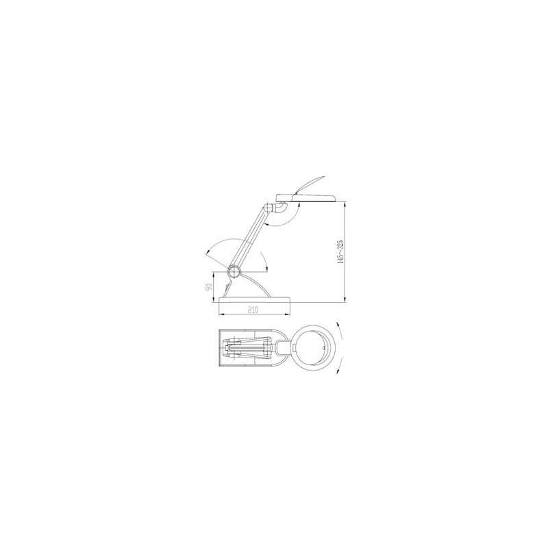 Desk Mount Magnifying Lamp With 7W 30pcs LED Light