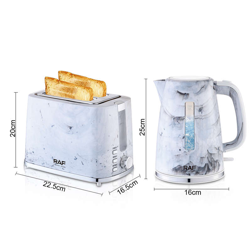 RAF Electric Kettle 2 Slice Toaster Set