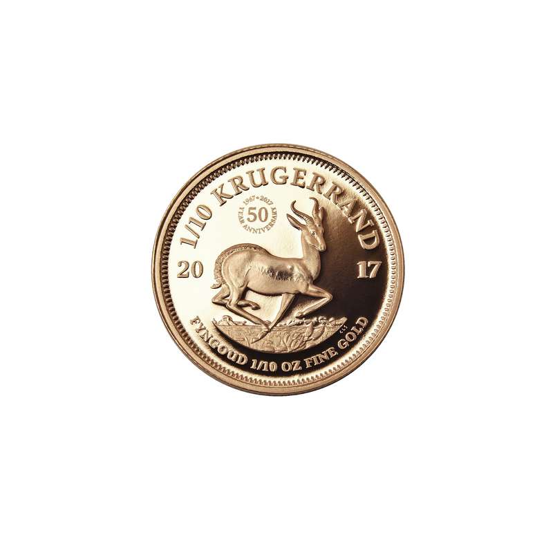 *#* 2017 Gold Proof 1/10 oz Krugerrand 50th Anniversary - Coin ONLY *#*