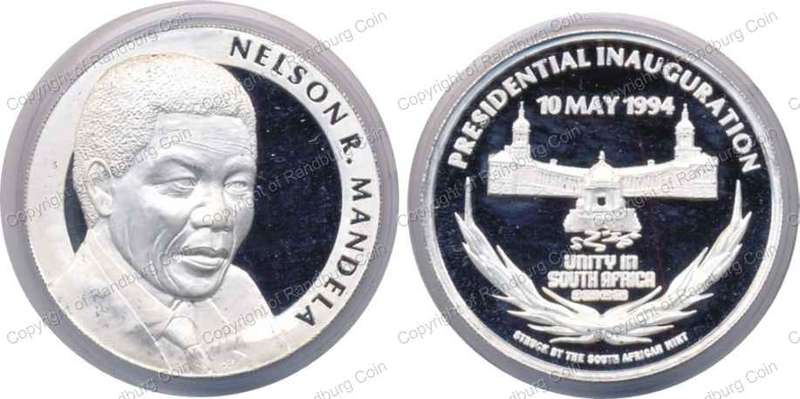 *#* 1994 Mandela FNB 5 oz Silver Inauguration- Medallion ONLY *#*