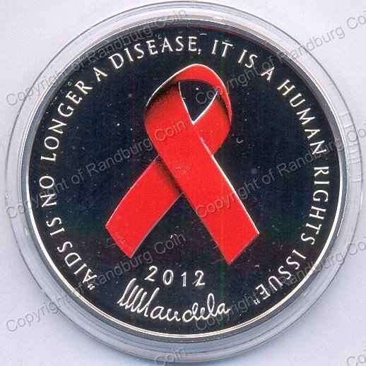 *#* 2012 Norway Silver 1 oz Medallion - Mandela Red Ribbon - medallion only *#*