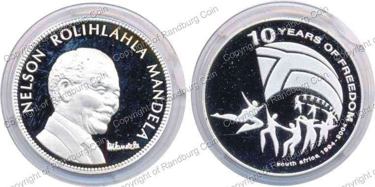 *#* Mandela 10 Year Democracy Copper/Zinc Medallion *#*