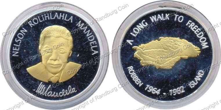 *#* Mandela Robben Island Silver Plated Copper Medallion *#*