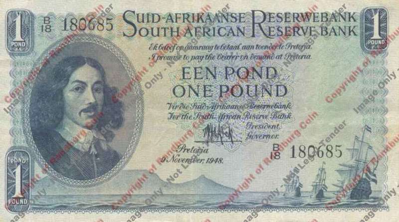 *#* MH DE KOCK - 2nd Issue - One Pound VF+ - Afr/Eng *#*