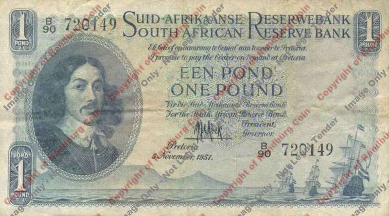 *#* MH DE KOCK - 2nd Issue - One Pound - Afr/Eng - VF *#*