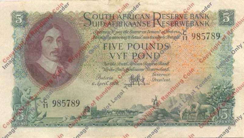 *#* MH DE KOCK - 2nd Issue - Five Pound - VF - Eng/afr *#*