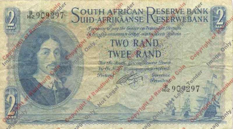 *#* MH DE KOCK - 3rd Issue - One Pound F+ Eng/afr  - a little dirty *#*