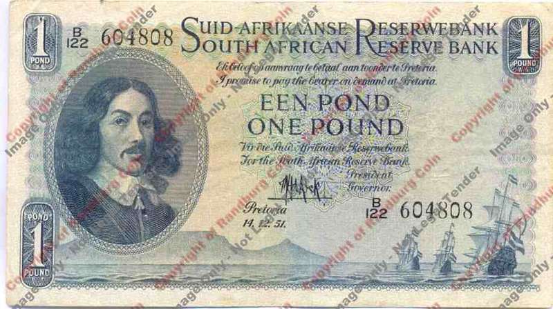 *#* MH DE KOCK - 3rd Issue - One Pound Afr/Eng - VF+ *#*