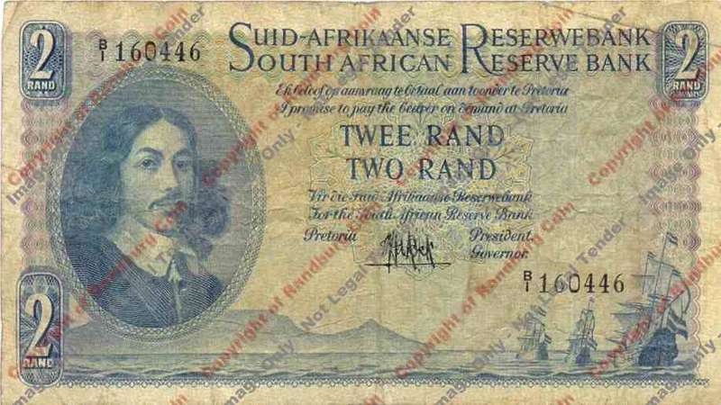 *#* MH DE KOCK - 4th Issue - B1 issue Two Rand Afr/Eng - F-F+ *#*