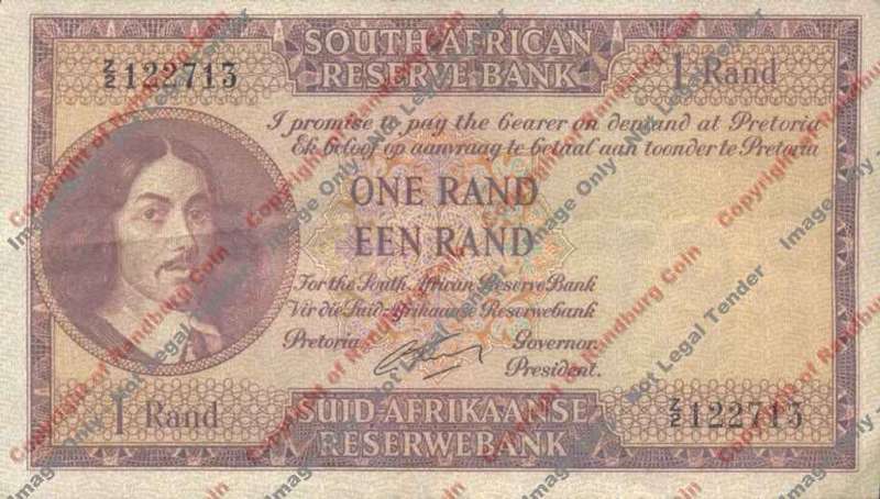 *#* G RISSIK - 1st issue - ONE RAND Eng/Afr - VF+ Replacement *#*