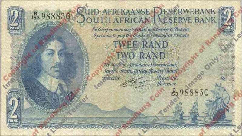 *#* G RISSIK - 1st Issue - 2 Rand Afr/Eng - VF+/EF - mark on border *#*