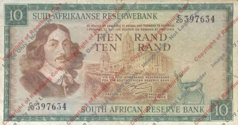 *#* G RISSIK - 2nd Issue - 10 Rand Afr/Eng - VG - Edge tears *#*