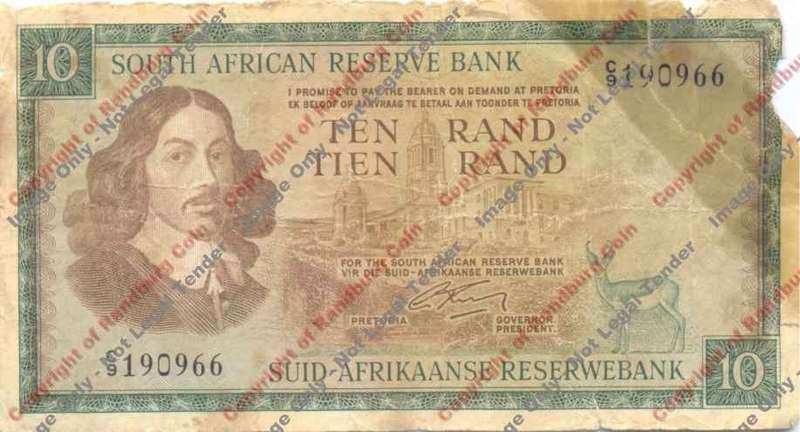 *#* G RISSIK - 2nd Issue - 10 Rand Eng/Afr - G - see description  #*