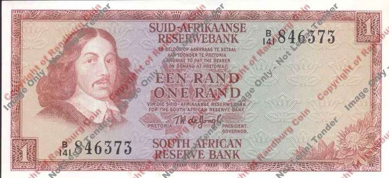 *#* TW de JONGH - 2nd Issue - 1 Rand - EF+ *#*