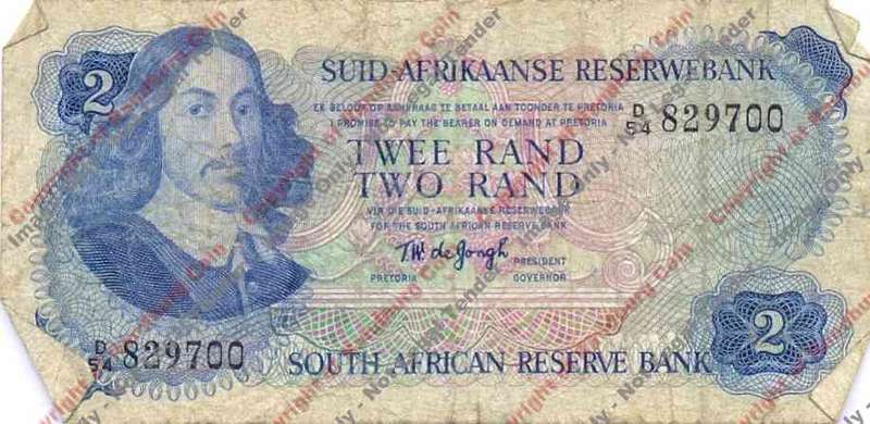 *#* TW de JONGH - 2nd Issue - 2 Rand - F - Dirty *#*