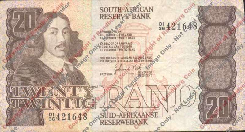 *#* GPC De Kock 2nd Issue - Twenty Rand VF Note - Staple hole *#*