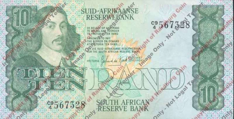 *#* GPC De Kock 3rd Issue - 1984 Ten Rand Note EF+/AU *#*