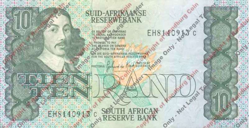 *#* GPC De Kock 3rd Issue/ - 1985 Ten Rand Note VF *#*