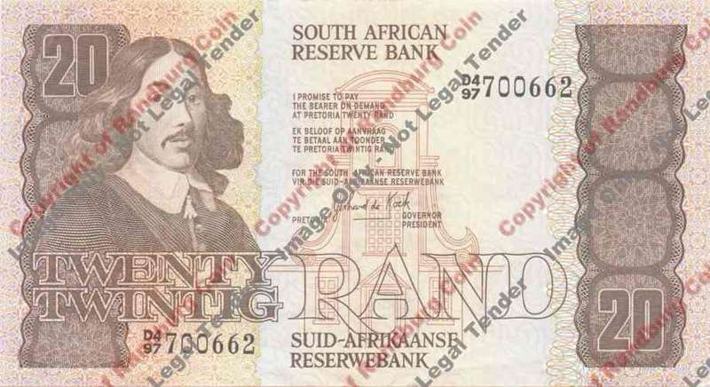 *#* GPC De Kock 3rd Issue - Twenty Rand Note - EF - Reverse a bit dirty *#*