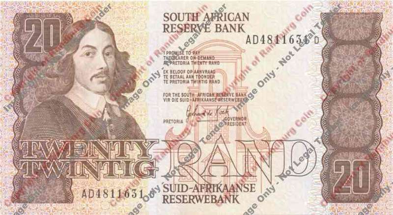 *#* GPC De Kock 3rd Issue - 1989 Twenty Rand Note - EF+ *#*