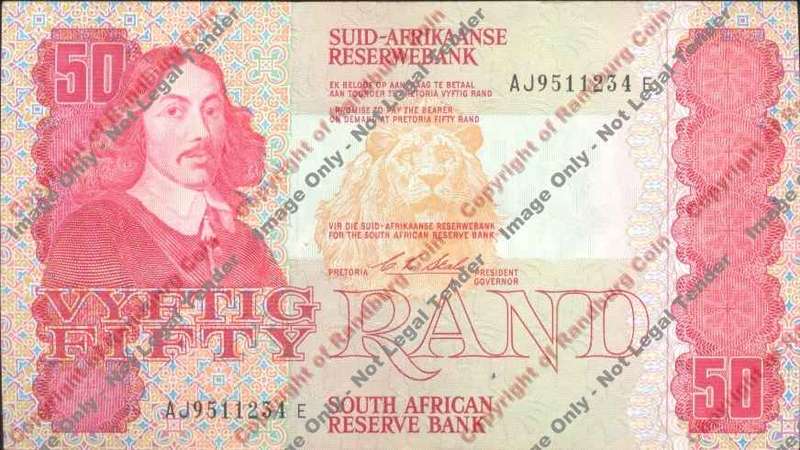*#* CL Stals 1st Issue - Fifty Rand Note - VF+ - staple hole *#*