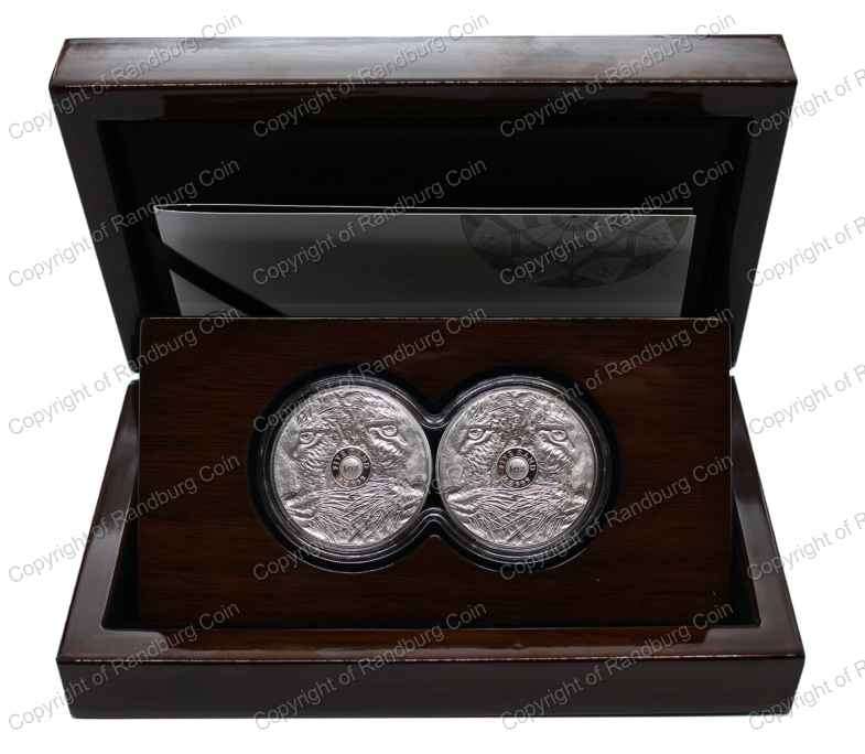 *#* 2020 Twin 1oz Fine Silver Proof R5 Big Five Series Leopard Coin Set *#*