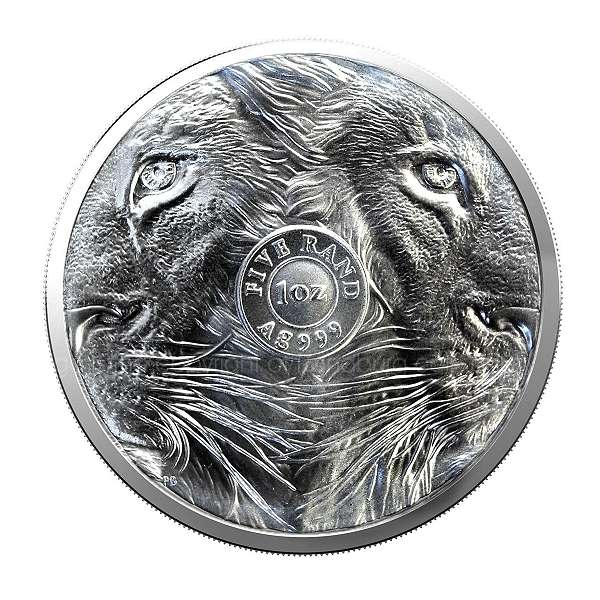 2022 1oz R5 Fine Silver Lion Brilliant Unc Big Five Series Coin rev