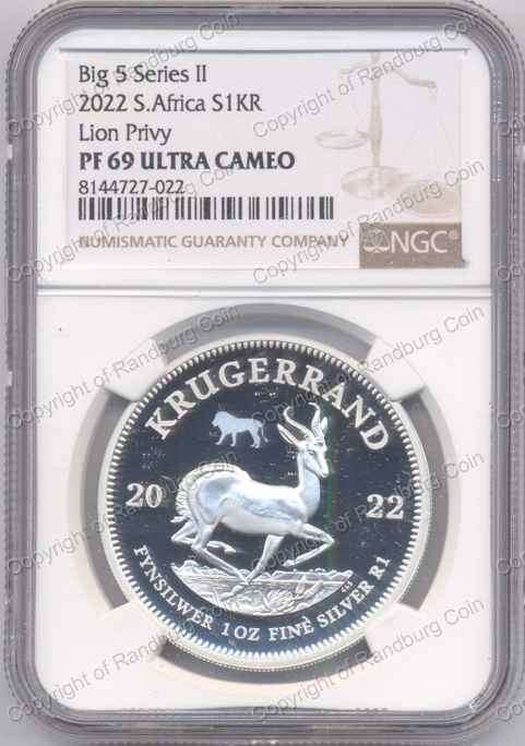 *#* 2022 Silver 1oz Krugerrand Lion Privy Mark NGC PF69 *#*