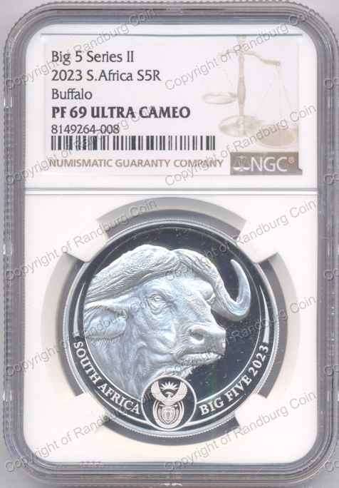 *#* 2023 Fine Silver 1oz Proof R5 Buffalo - Big Five Series ii NGC PF 69 *#*