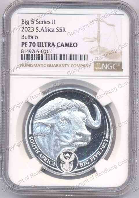*#* 2023 Fine Silver 1oz Proof R5 Buffalo - Big Five Series ii NGC PF 70 *#*