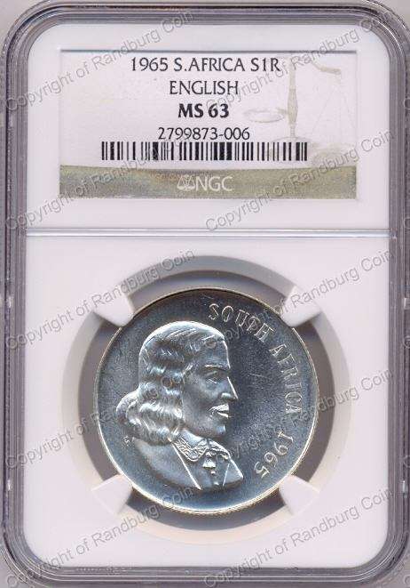 *#* 1965 SILVER R1 English NGC GRADED MS 63 *#*